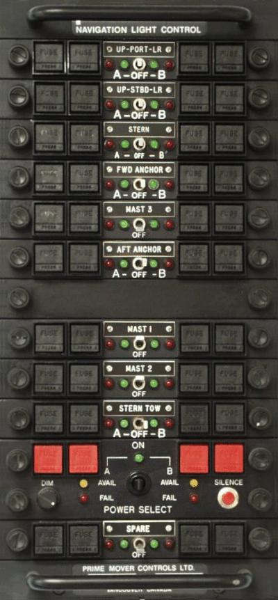 8010 Navigation Light Control Panel