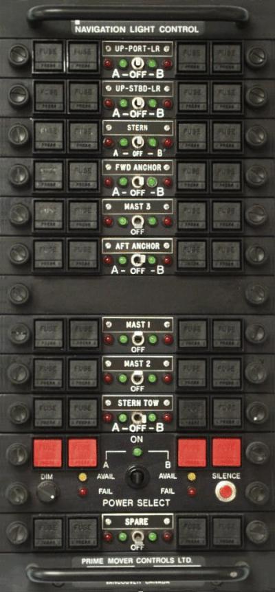Navigation on 8010 Navigation Light Control Panel