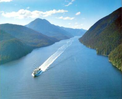 MV Queen of Prince Rupert plying the magnificent coastal waterways of BC